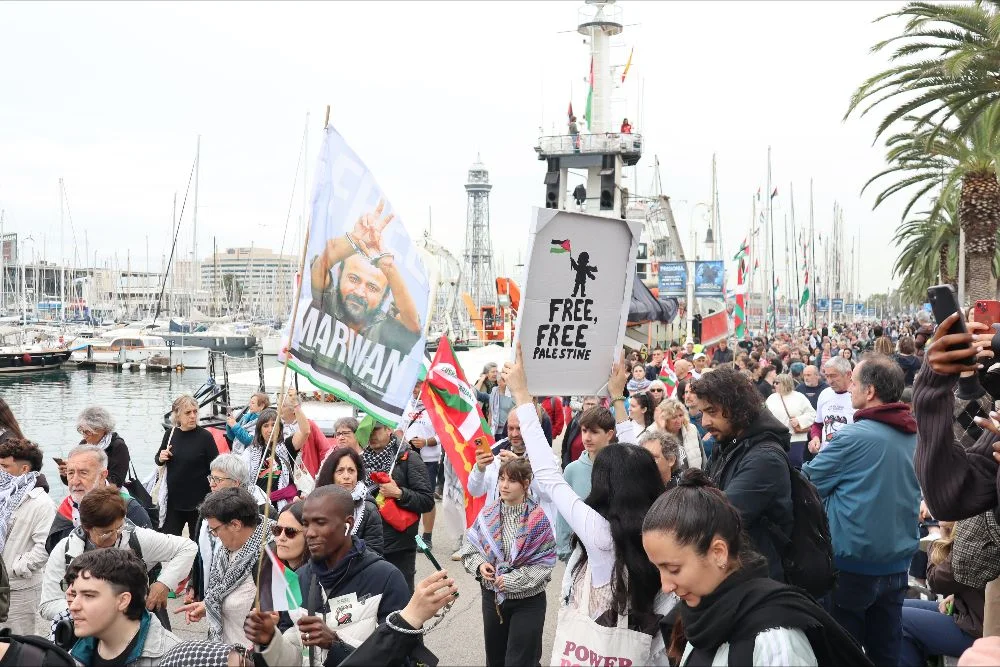 Acció Palestina participa en la sortida de la Global Sumud Flotilla a Barcelona